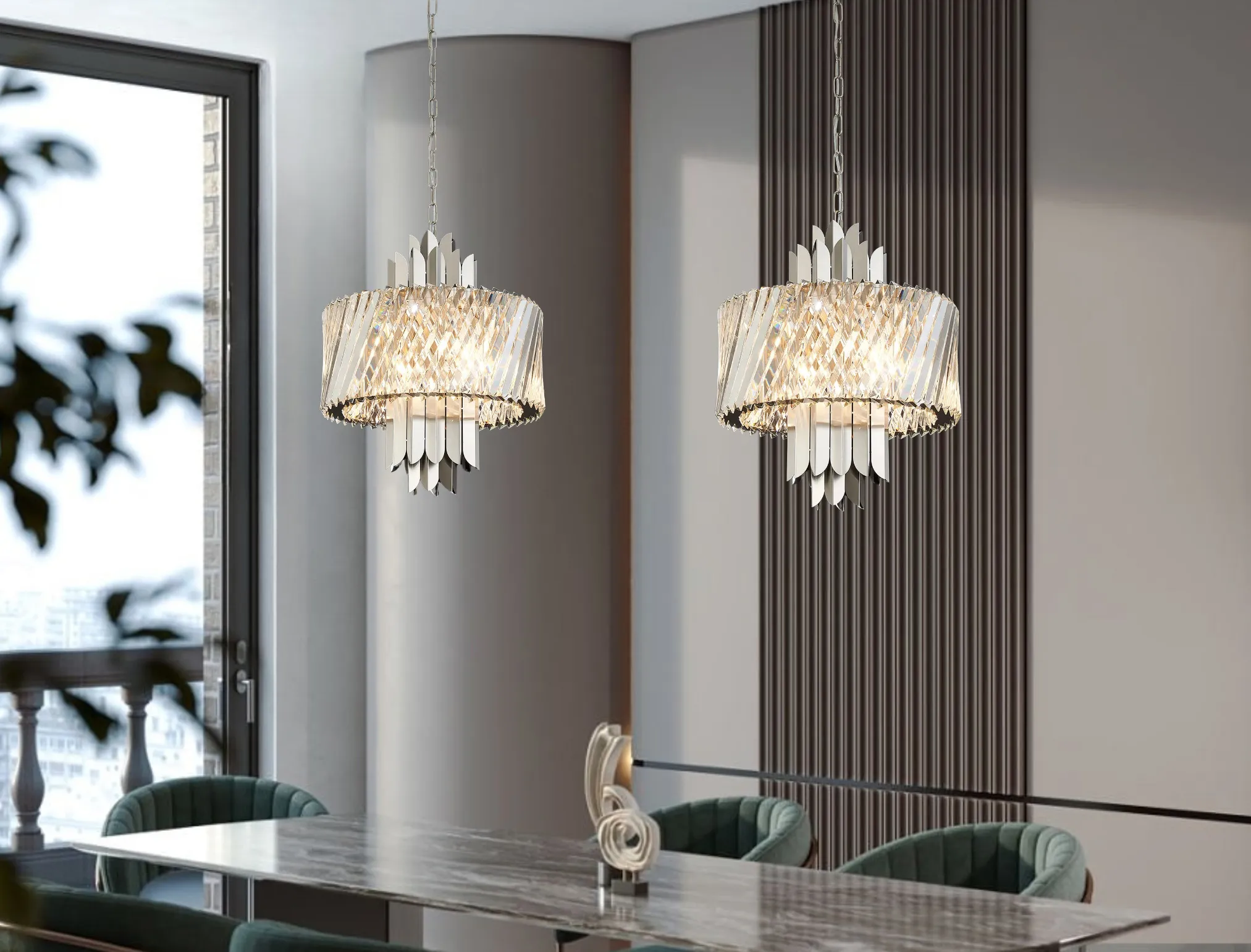 Lola Crystal Ceiling Lights Diyas Statement Crystal Fittings